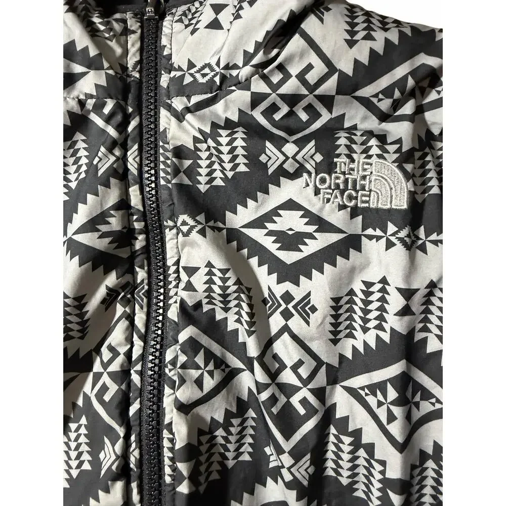 The North Face Boys Reversible Hooded Puffer Jacket Black M 10/12 Insulated